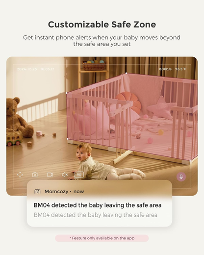 5" 1080P Baby Monitor with Camera, Cry Detection, Night Vision, Two-Way Audio & Long Battery Life