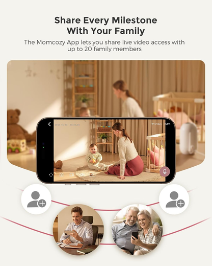 5" 1080P Baby Monitor with Camera, Cry Detection, Night Vision, Two-Way Audio & Long Battery Life