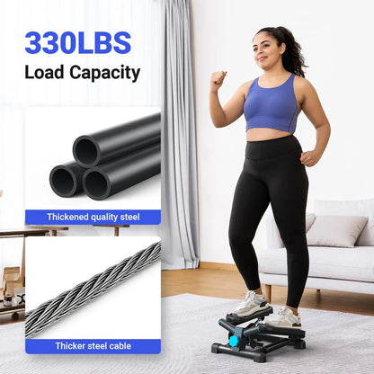Quiet Mini Exercise Stepper 330LBS, Compact Portable Home Cardio Trainer | Summervibes