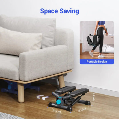 Quiet Mini Exercise Stepper 330LBS, Compact Portable Home Cardio Trainer | Summervibes