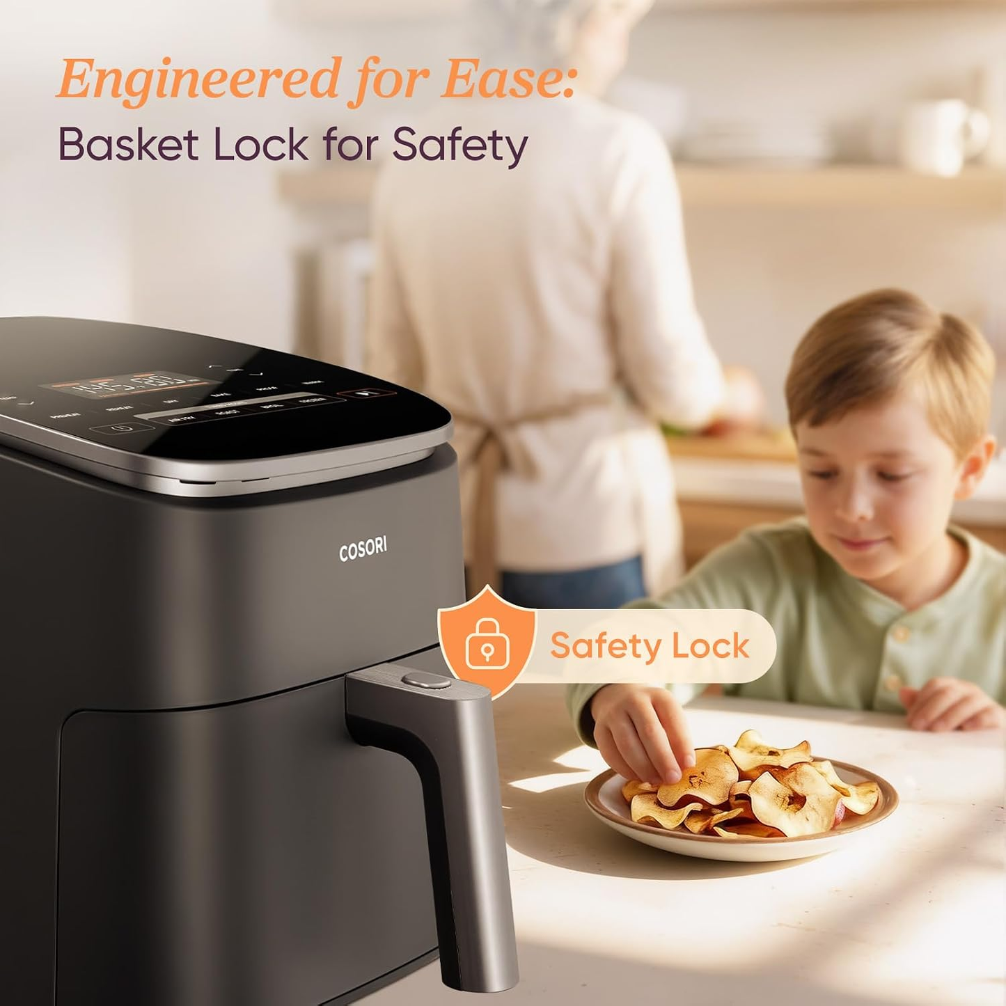 6 Qt Turbo Air Fryer, 9-in-1 Electric Air Fryer with PFAS-Free Ceramic Coating, Precise Heating, Air Fry, Roast, Bake, Broil, Dry, Reheat & Keep Warm