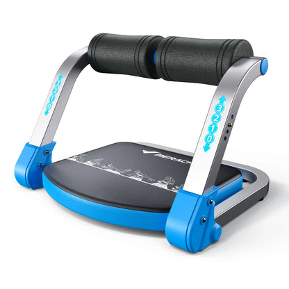 3-Gear Roll-Up Ab Crunch Equipment, Space Saving Home Abdominal Workout Trainer